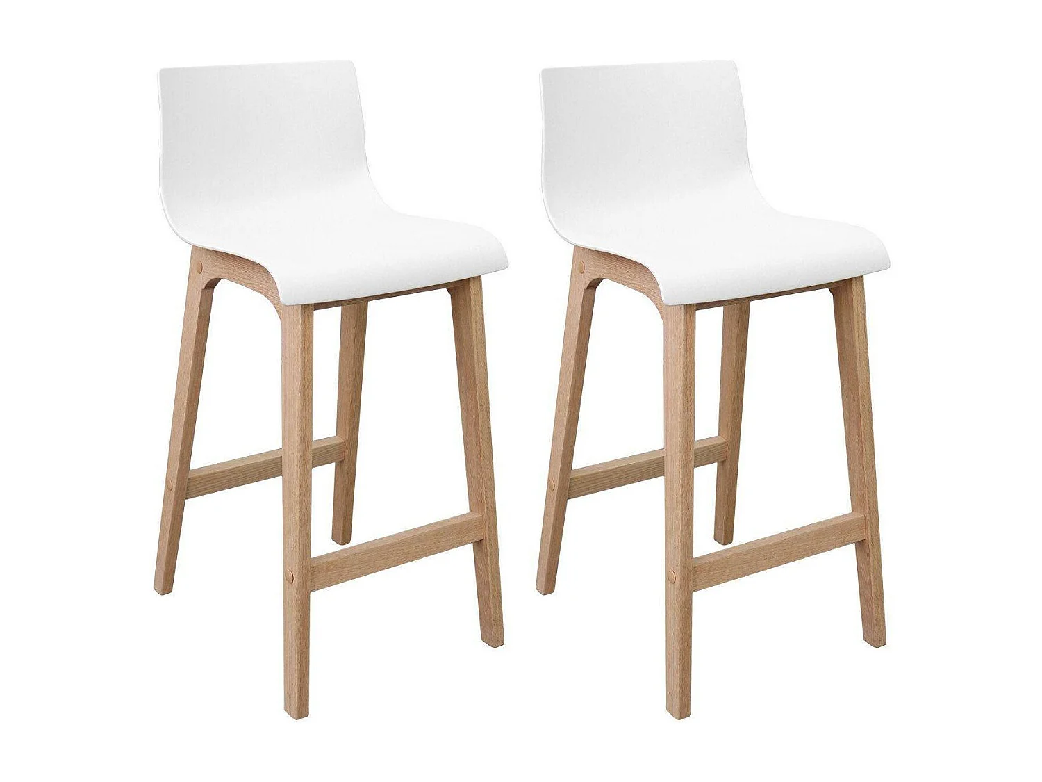 Komplet 65cm dębowych krzeseł barowych TANNA 4079096 - obrazek 1