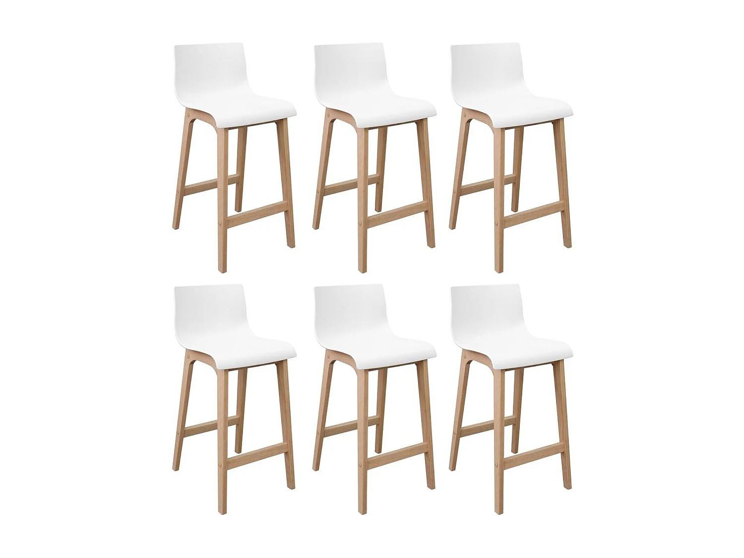 Komplet 65cm dębowych krzeseł barowych TANNA 4079105 - obrazek 1