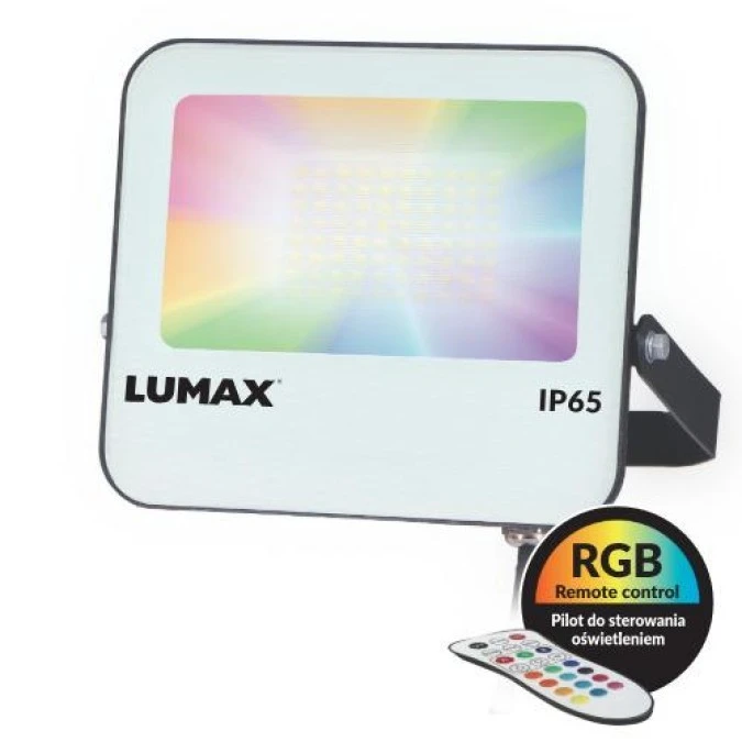 Naświetlacz projektor LED zmiana kolorów RGB 100W IP65 IK08 z pilotem Syrius - obrazek 3