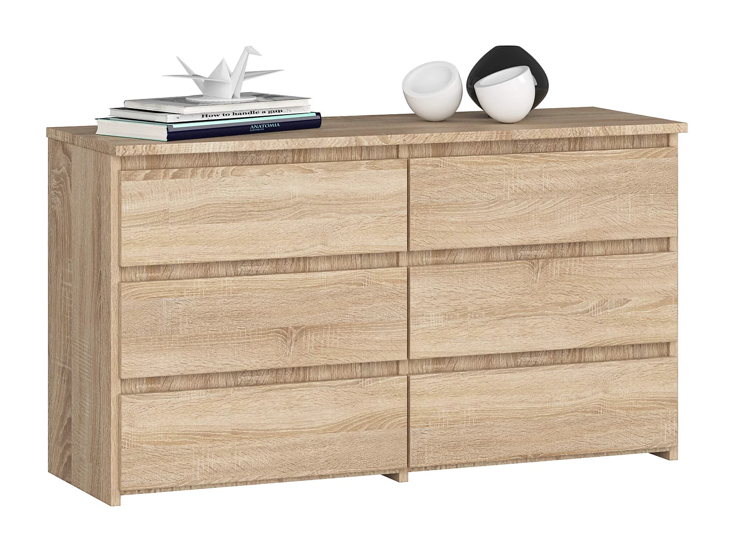 Komoda AKORD CL100 Dąb Sonoma 100 cm 6 szuflad kolor Dąb Sonoma mat 100x35x57 cm 1893999 - obrazek 1