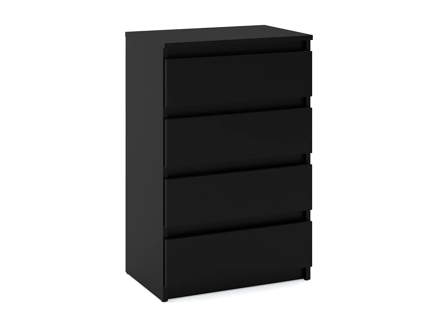 Komoda z 4 szufladami 60cm Szafka Czarny Mat Meble Do Salonu Sypialni 4697102 - obrazek 1
