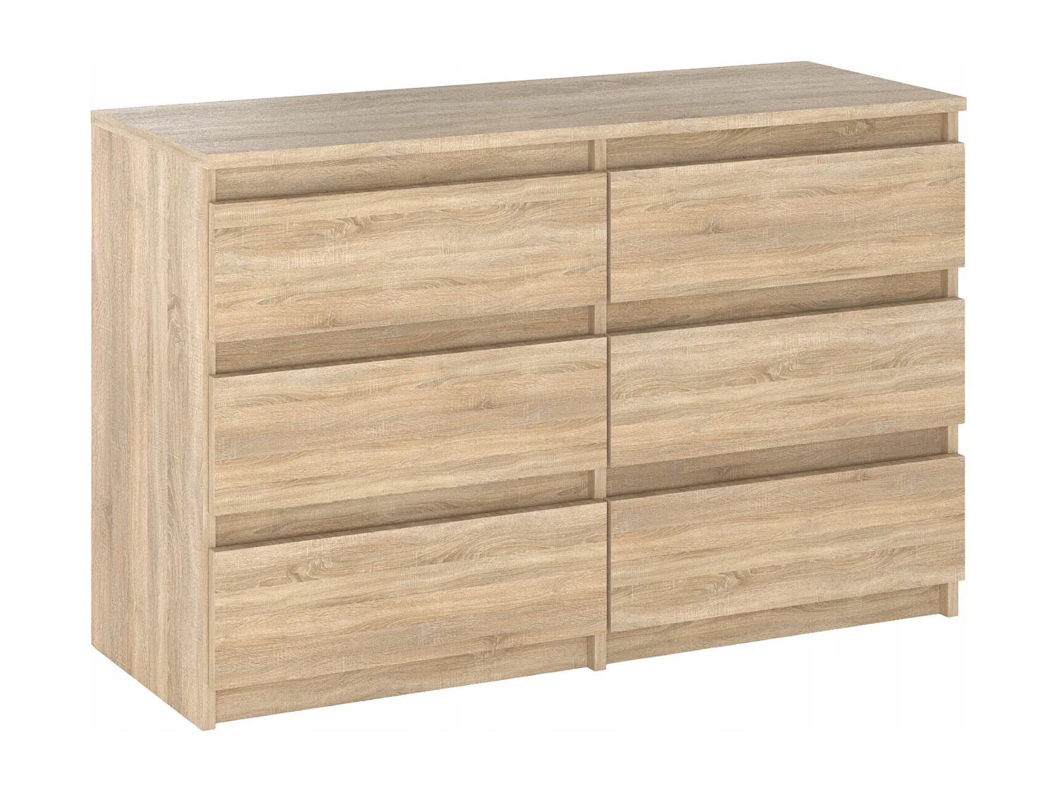Komoda z 6 Szufladami 100 CM Szafka Dąb Sonoma Meble do Salonu Sypialni 4697094 - obrazek 1