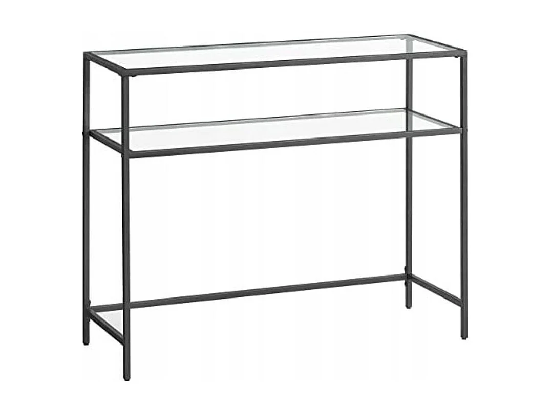 Konsola Valora Black Glass z półkami ze szkła hartowanego 4700571