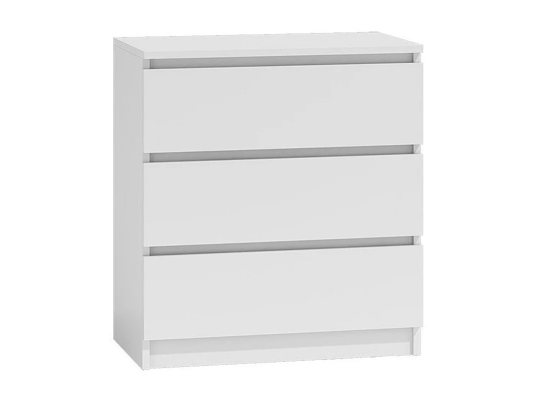 Komoda Malwa M3| Biała |70x40x75 cm | 3 szuflady 4031892 - obrazek 1