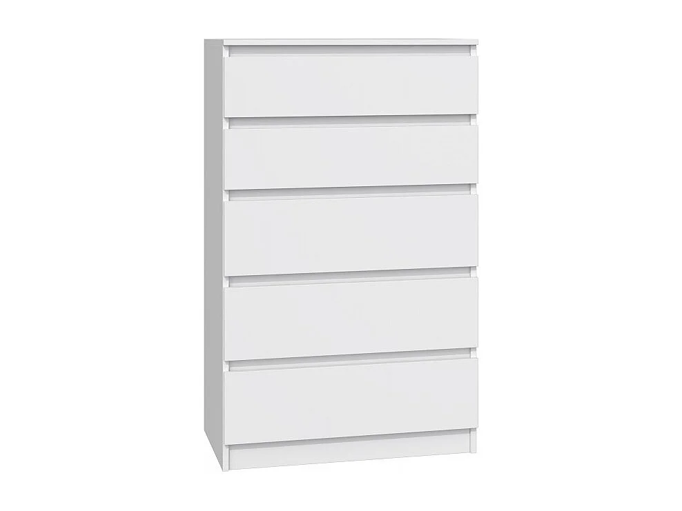 Komoda Malwa M5 |Biała | 70x40x109,5 cm | Komoda z 5 Szufladami 4044437 - obrazek 1