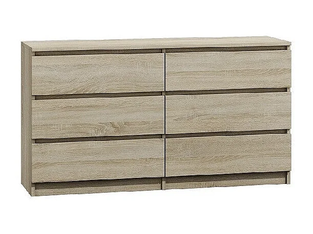 Komoda Malwa M6/140 | Dąb Sonoma | 138x40x75 cm | 6 Szuflad 4044401 - obrazek 1