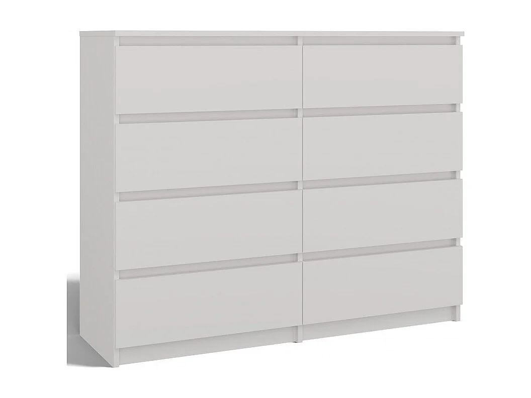 Komoda Malwa M8/120 | Biała | 120x40x97 cm | 8 Szuflad 4031899 - obrazek 1