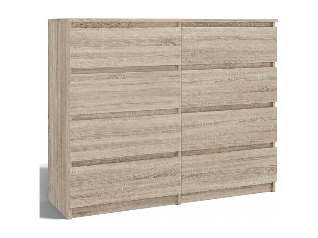 Komoda Malwa M8/120 | Dąb Sonoma | 120x40x97 cm | 8 Szuflad 4031906 - obrazek 1