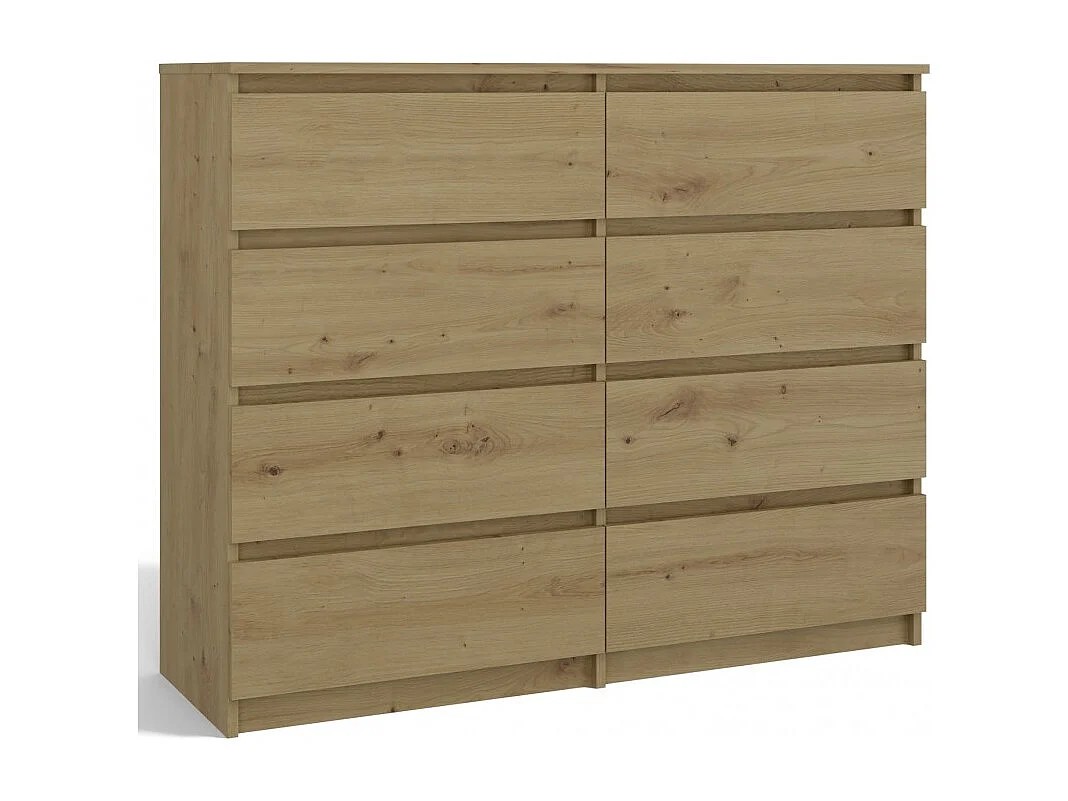 Komoda Malwa M8/140 | Dąb Artisan | 138x40x97 cm | 8 Szuflad 4144175 - obrazek 1