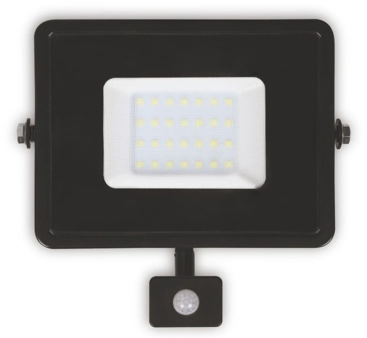 Naświetlacz LED PLATI 30W 2400lm barwa ciepła 3000K IP44 z czujnikiem czarny LFL106S - obrazek 1