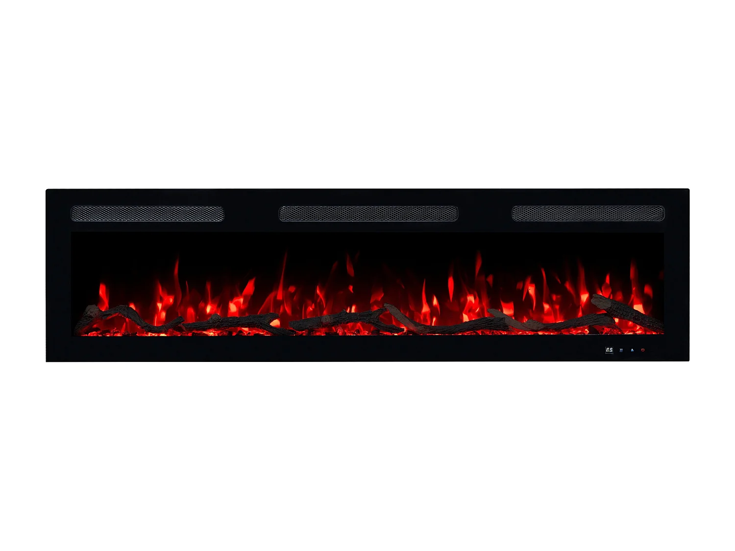Kominek elektryczny MONARCH 183 – ogień premium – na ścianę i do zabudowy – 183x13x35 cm – kominek LED z grzaniem 900/1800 W 4743977