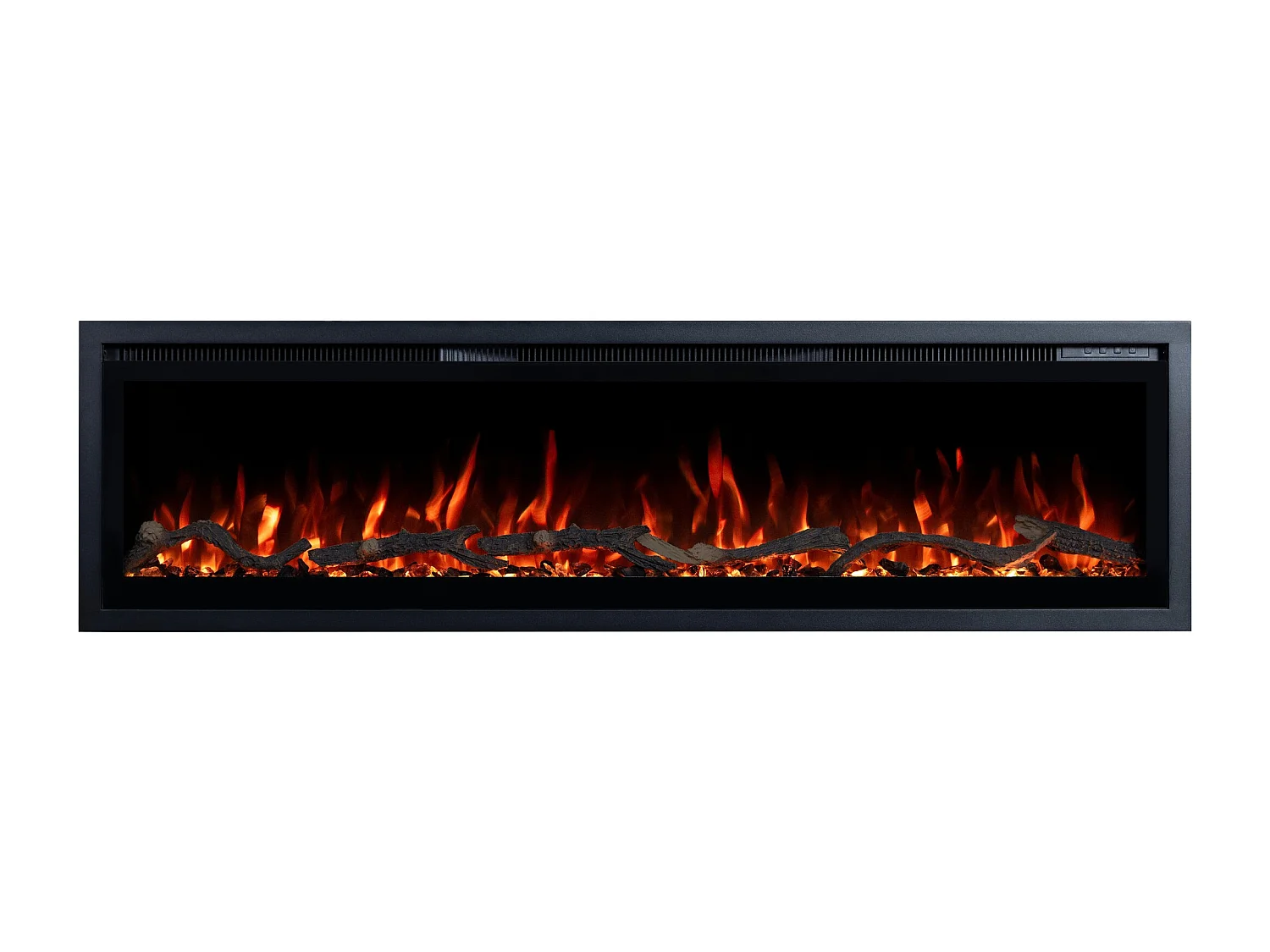 Kominek elektryczny REGAL 152 – ogień premium – na ścianę i do zabudowy – 152x35x12 cm – kominek LED z grzaniem 900/1800 W 4743981