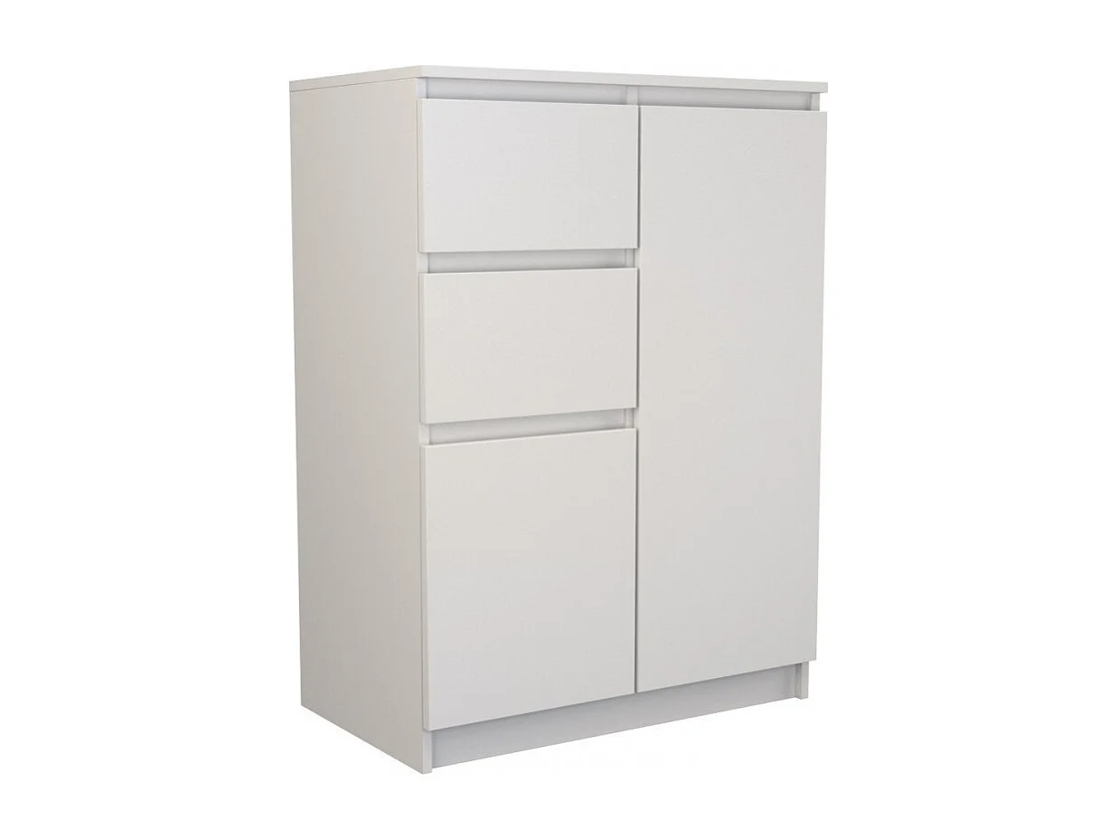 Komoda Malwa 2D2S | Biała | 70x40x97 cm | 2 Drzwi 2 Szuflady 4044434 - obrazek 1
