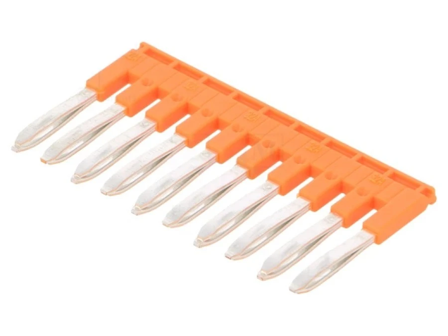 Mostek grzebieniowy SNK drogi 10 pomarańczowy Szerokość 5,2mm 600V Ht 49,8mm 1SNK905310R0000 (JB5‑10)