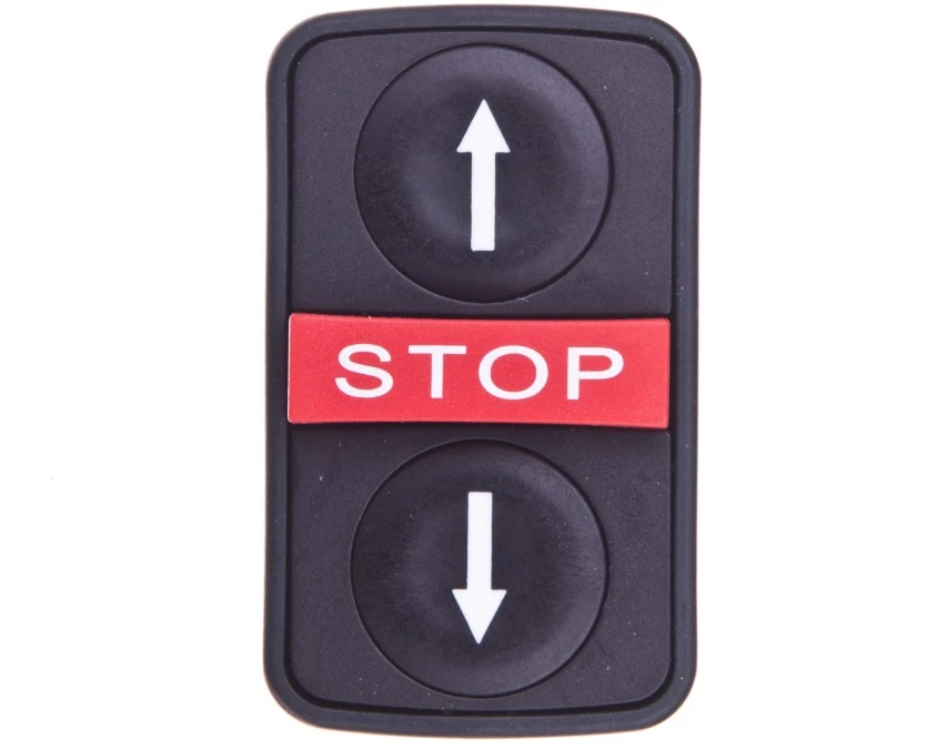 Napęd przycisku podwójny czarny /STRZAŁKA GÓRA‑DÓŁ/STOP/ z samopowrotem ZB5AA72124 - obrazek 1