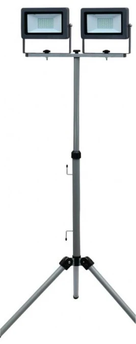 Naświetlacz FLARE 2x50W LED 8500lm 6500K, IP65 2,5m przewód gumowy, na statywie 0,8‑1,22m / 47011