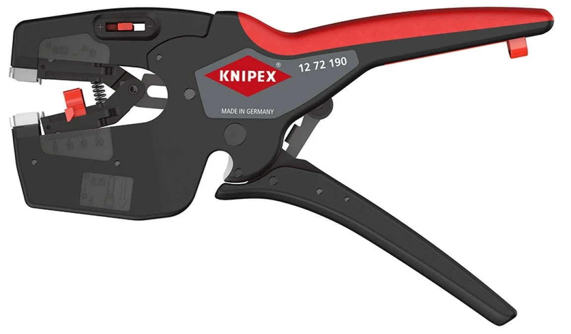 Narzędzie wielofunkcyjne dla elektryków z nasadkami z antypoślizgowego tworzywa sztucznego 190 mm KNIPEX 12 72 190 NexStrip - obrazek 3
