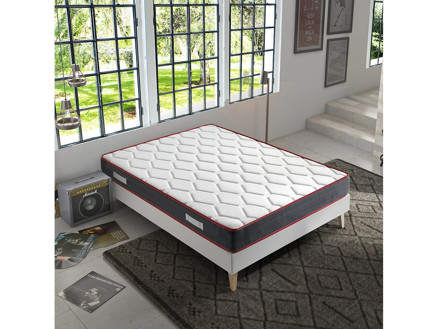 Kolumnowy materac Ergo-Therapy 90×200 cm z pamięcią kształtu, grubość 18 cm. 148707