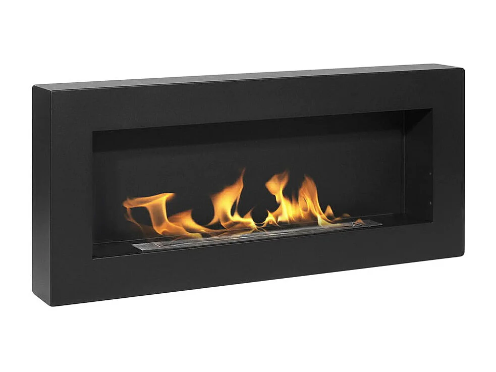 Kominek ścienny na bioetanol Siena Black, dł 90 x gł 12 x wys 40 4867521