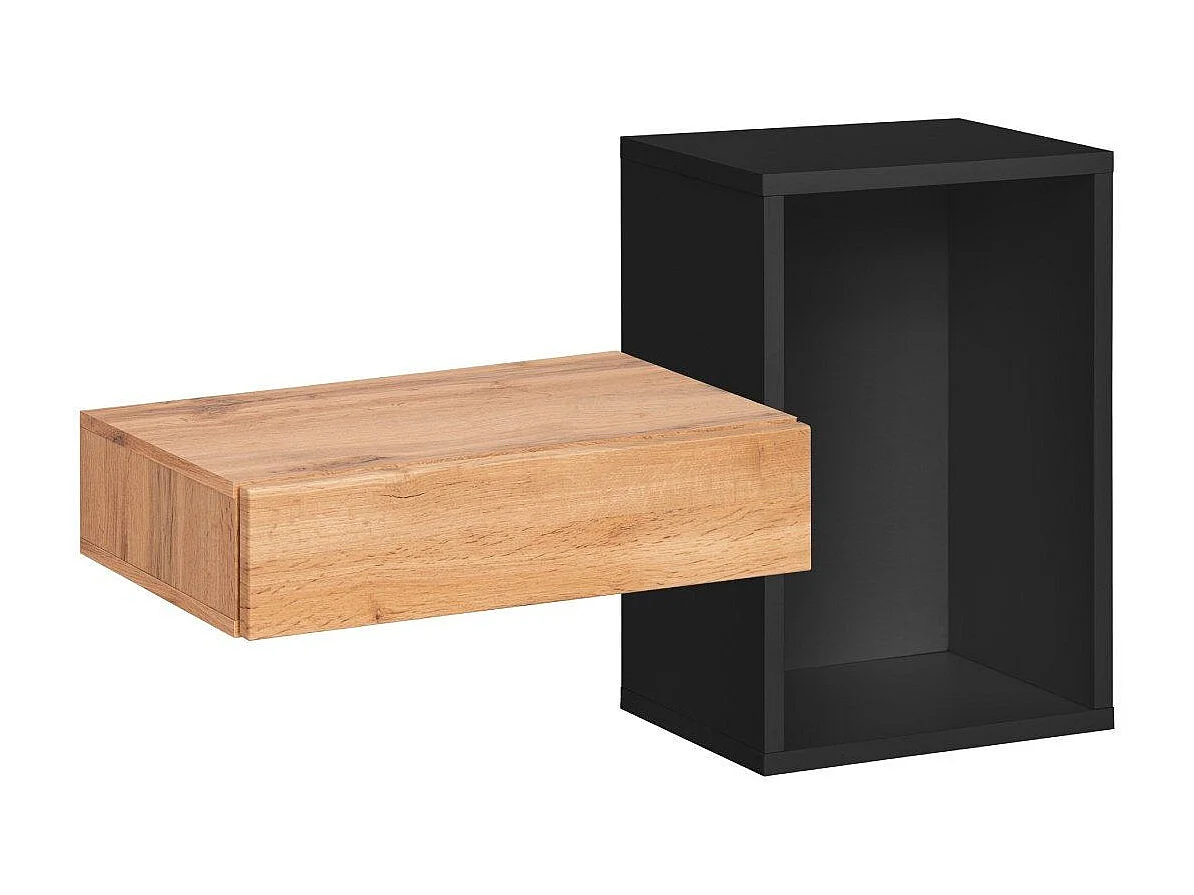 Konsola wisząca EASY 100×60 czarna/dąb wotan 3958538