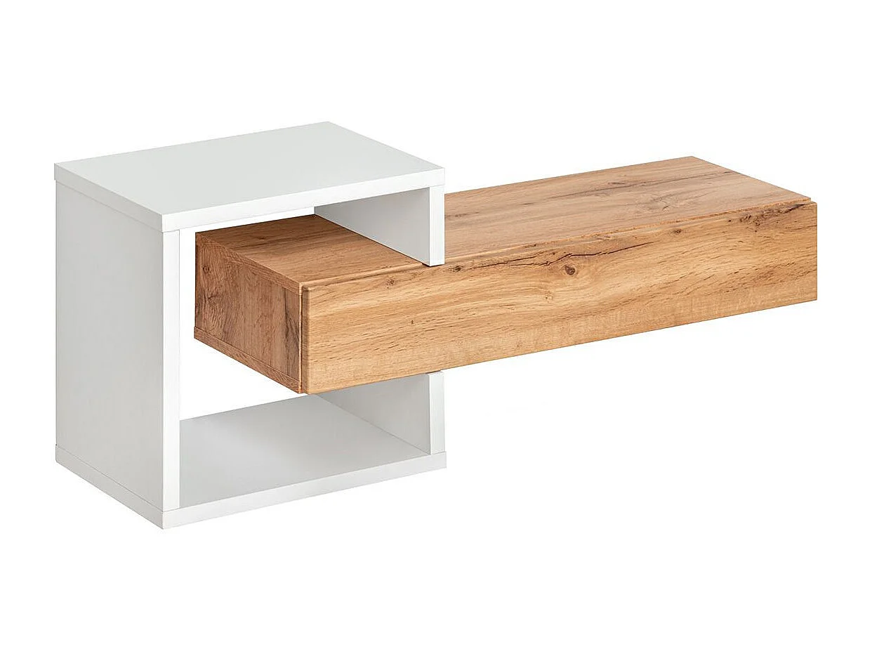 Konsola wisząca EASY 100x40 dąb wotan/biała 4424039 - obrazek 1