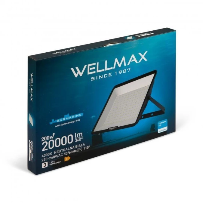 Naświetlacz LED 200W 100lm/W 20000lm IP66 IK07 Neutralna 4000K SAMSUNG / GP1FSN200 - obrazek 1