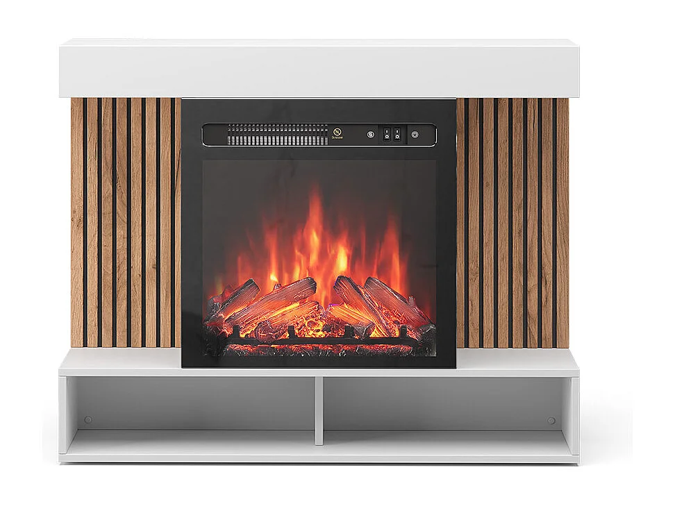 Kominek elektryczny biały 100x25x80 lynea 4874272