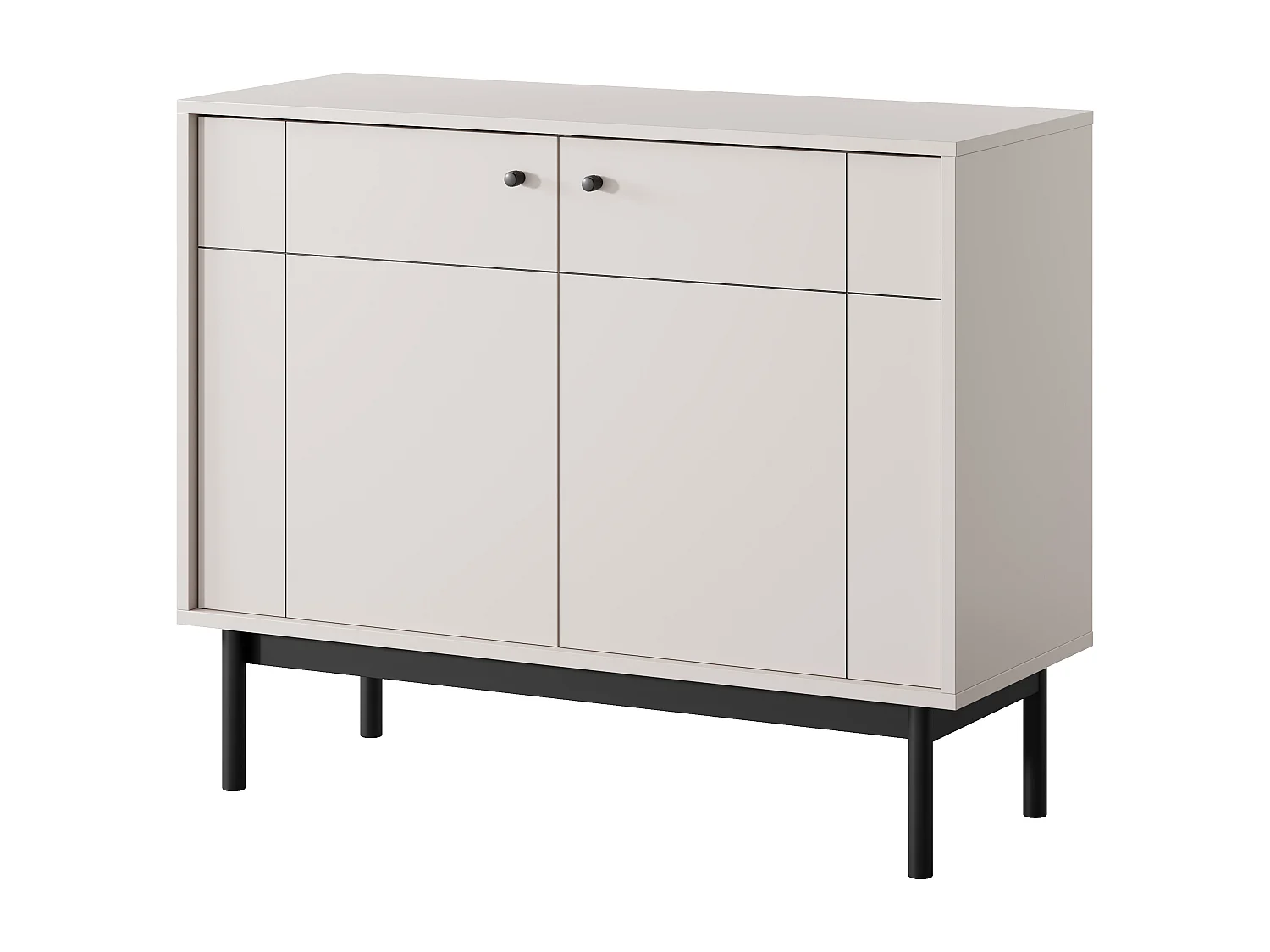 Komoda: Kaszmir, Czarne nogi, 103,5 x 83,5 x 39 cm 4065767