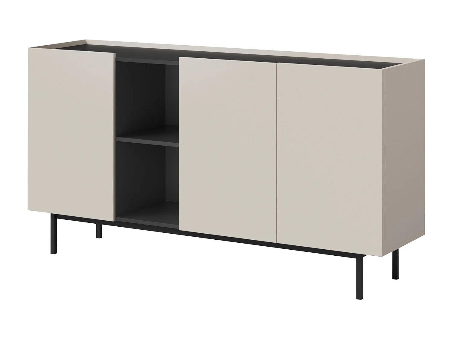 Komoda Noel 3D 165 Kaszmir / Czarna 4900843 - obrazek 1