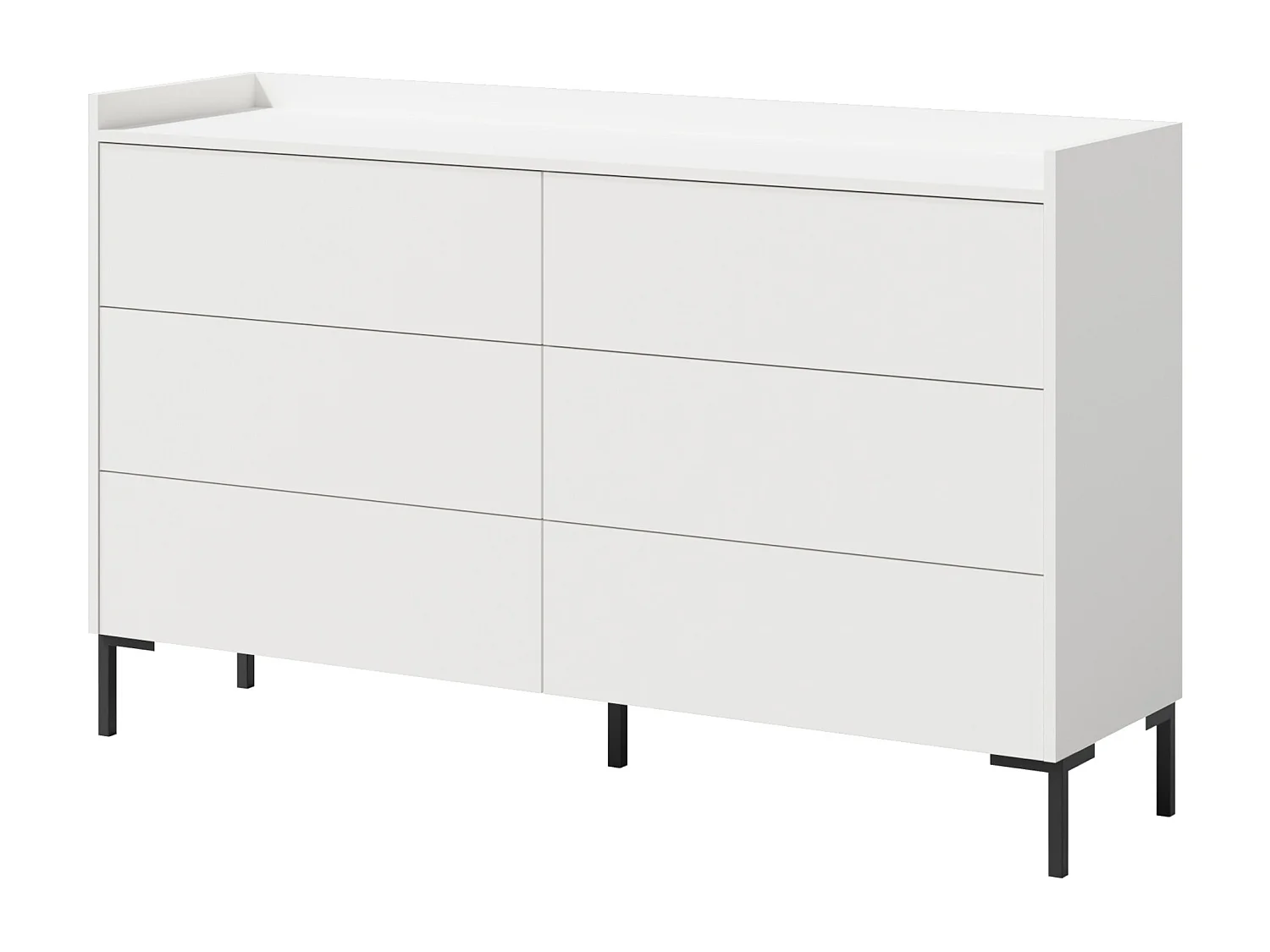 Komoda z szufladami Liam 6S 150 Biała 4900914 - obrazek 1