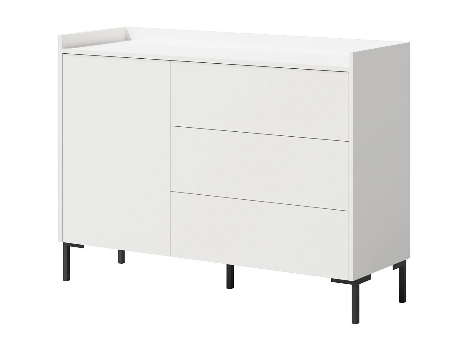 Komoda z szufladami Liam 1D3S 125 Biała 4900927 - obrazek 1