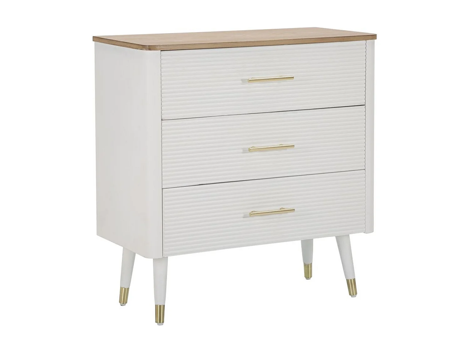 Komoda z Szufladami VKH8, Biały, 78x37x80 cm, Kendra Home 4904008 - obrazek 1