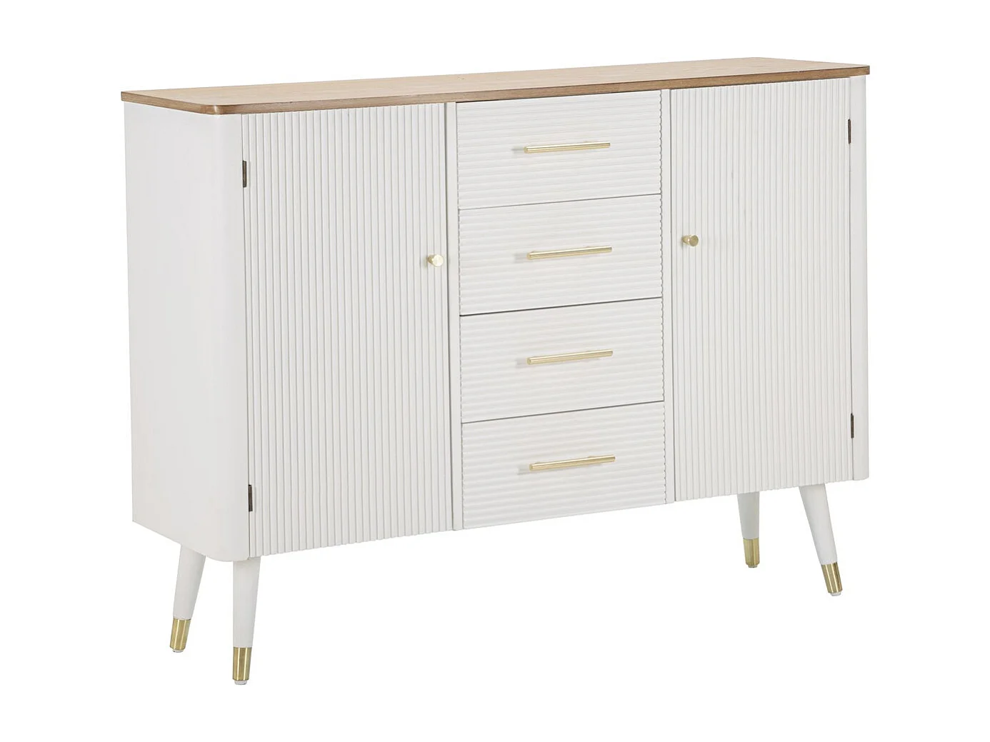 Kredens VKH24, Biały, 117x37x90 cm, Kendra Home 4904029