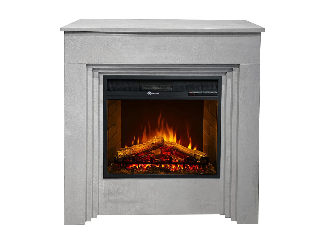 Kominek elektryczny BELLINI z efektem betonu, wyprodukowany we Włoszech, dł 96 x gł 35 x wys 96 cm 4902244
