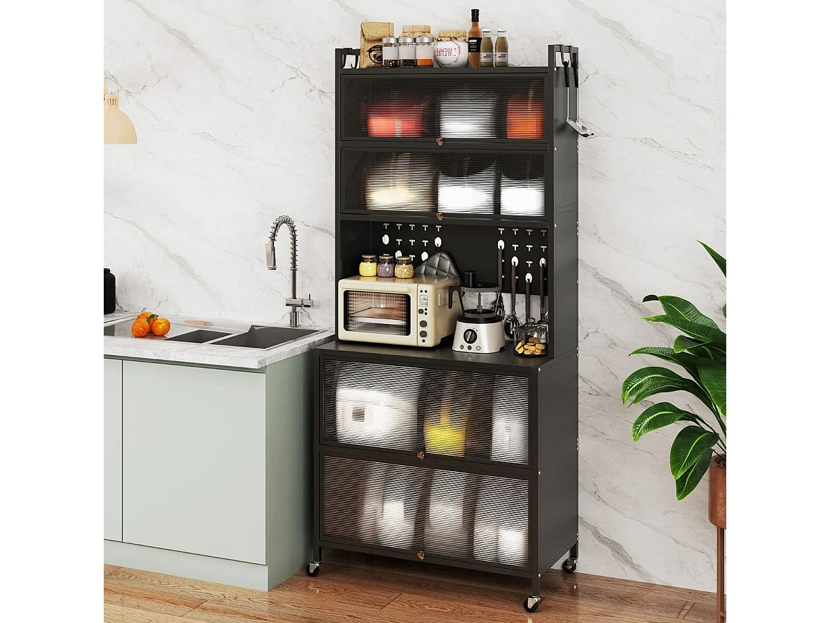 Kredens kuchenny mobilny Czarna komoda 4908346 - obrazek 1