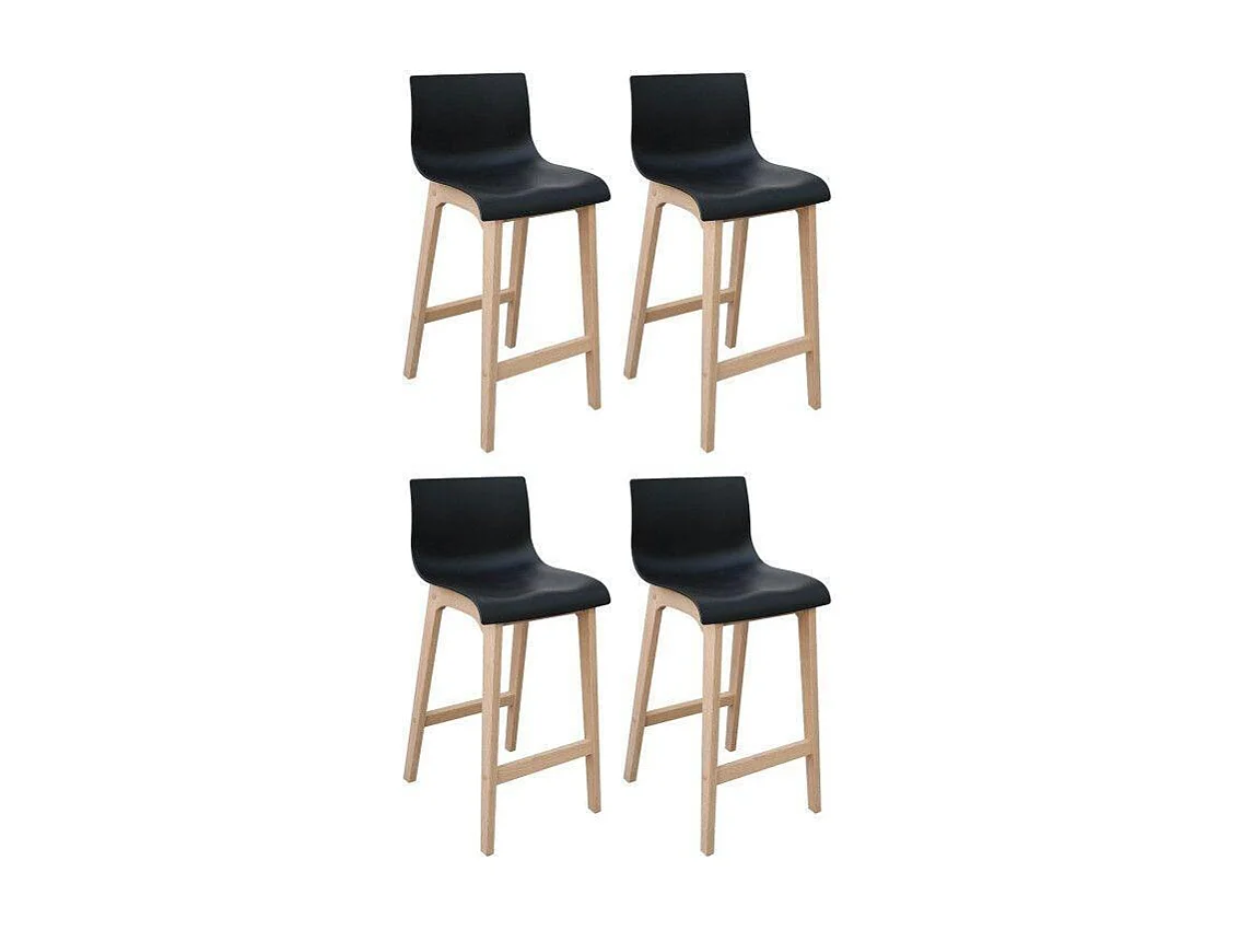 Komplet 65cm dębowych krzeseł barowych TANNA 4079088 - obrazek 1