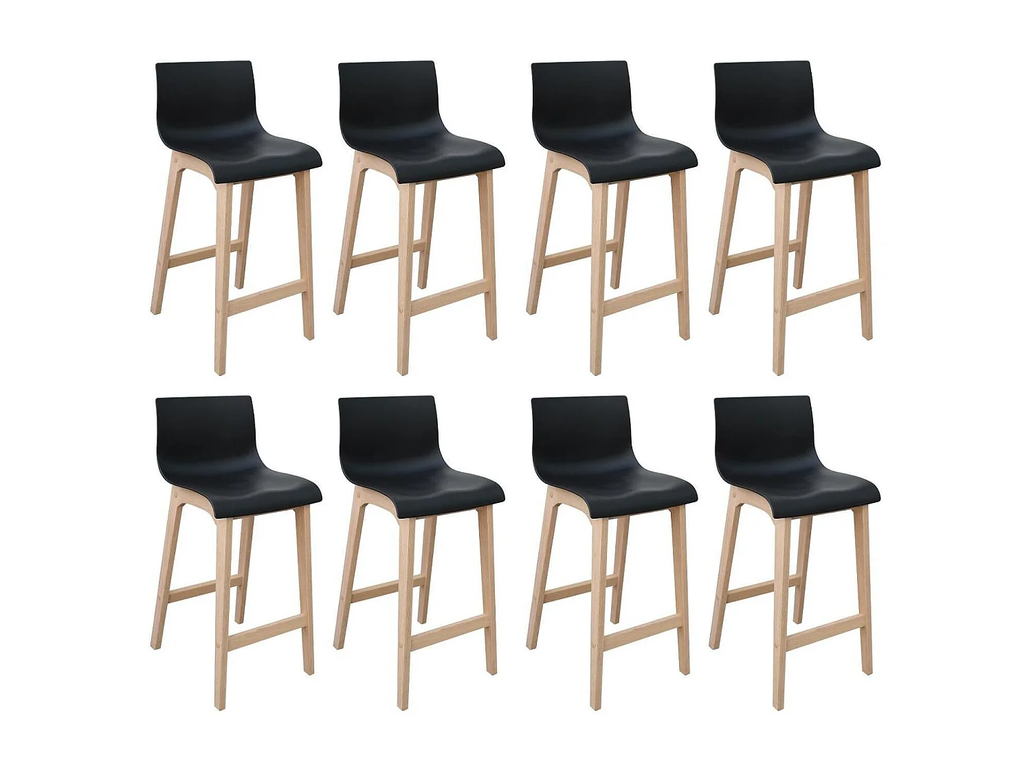Komplet 65cm dębowych krzeseł barowych TANNA 4079097 - obrazek 1