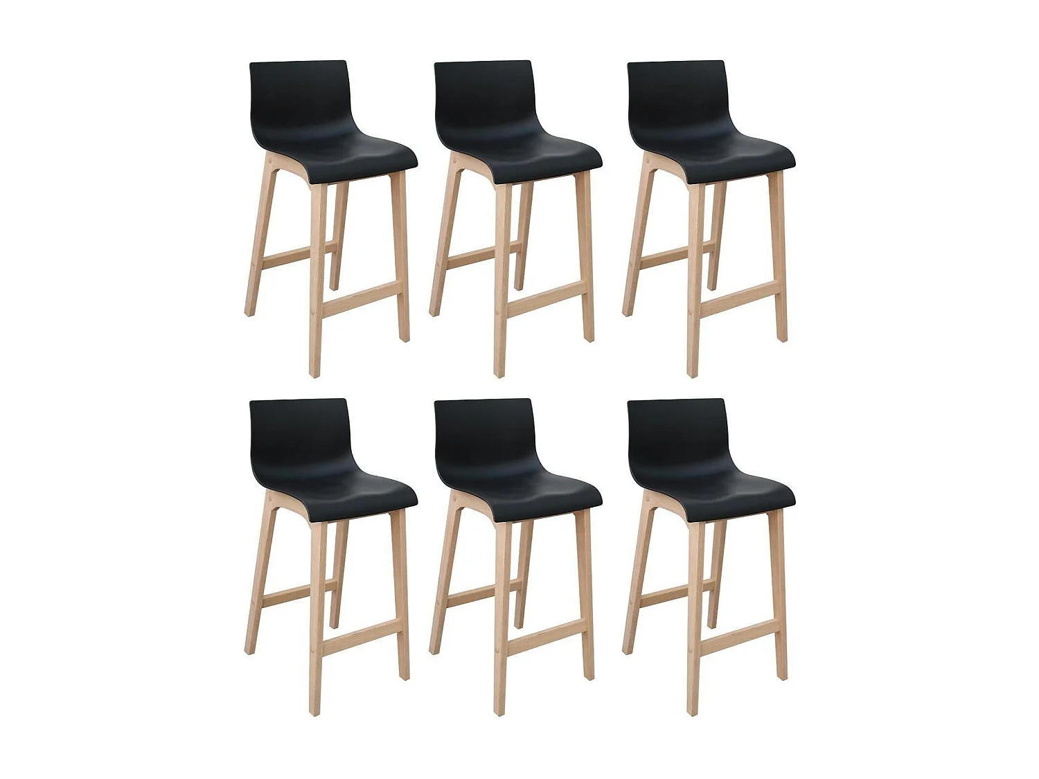 Komplet 65cm dębowych krzeseł barowych TANNA 4079106 - obrazek 1