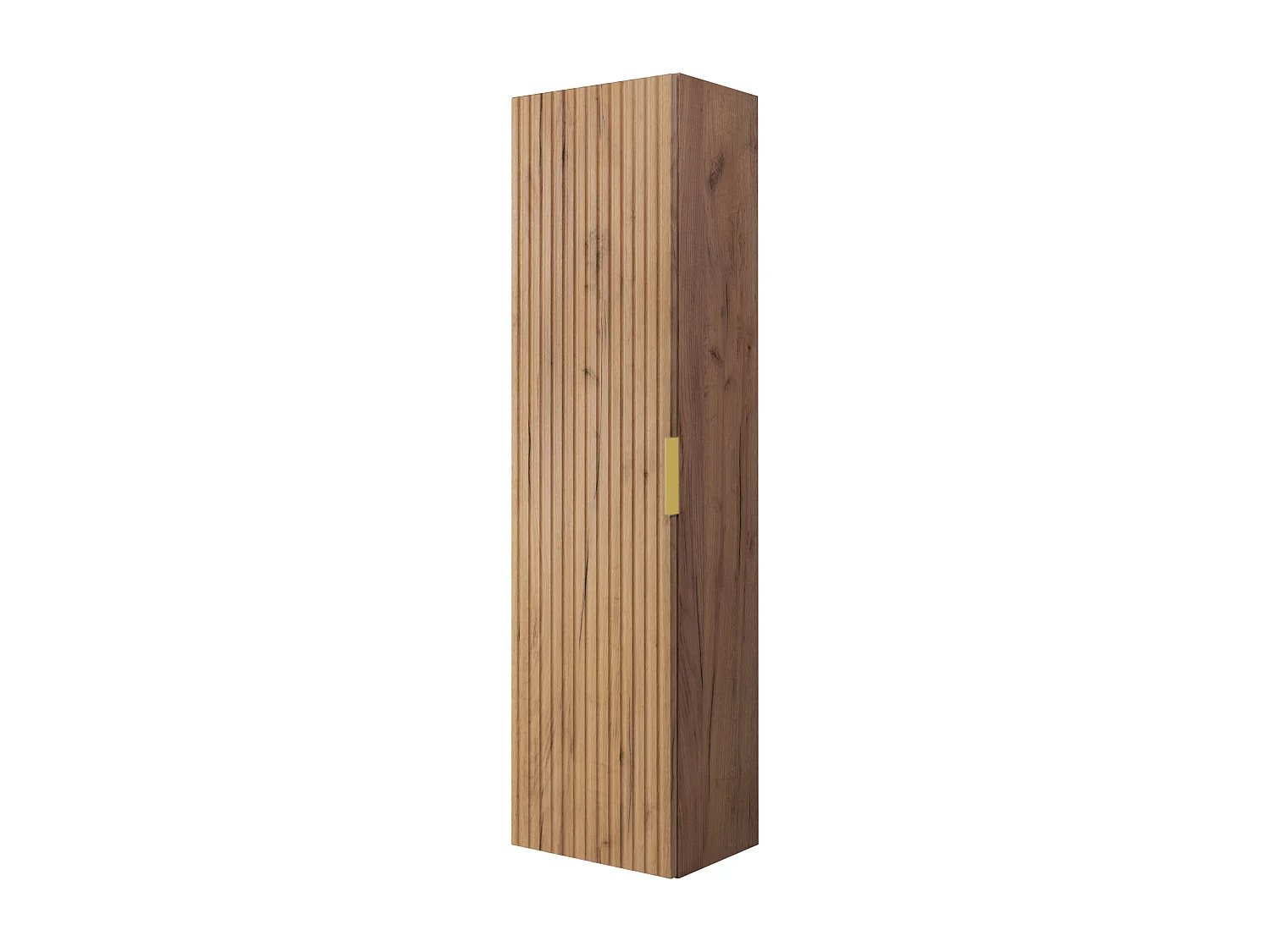 Kolumna łazienkowa, Dąb Craft, 35 x 136 x 27 cm, uchwyt złoty 4303566