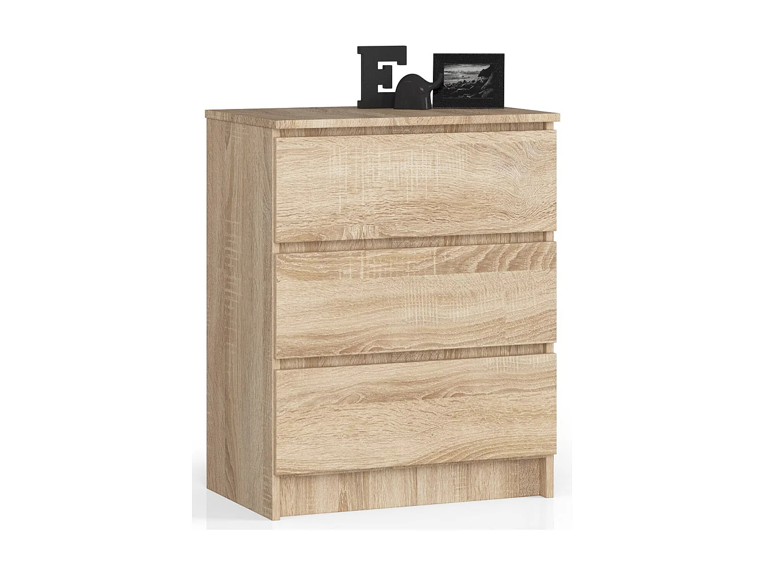 Komoda AKORD K60 Dąb Sonoma 60 cm 3 szuflady kolor Dąb Sonoma mat 60x40x77 cm 1952077 - obrazek 1