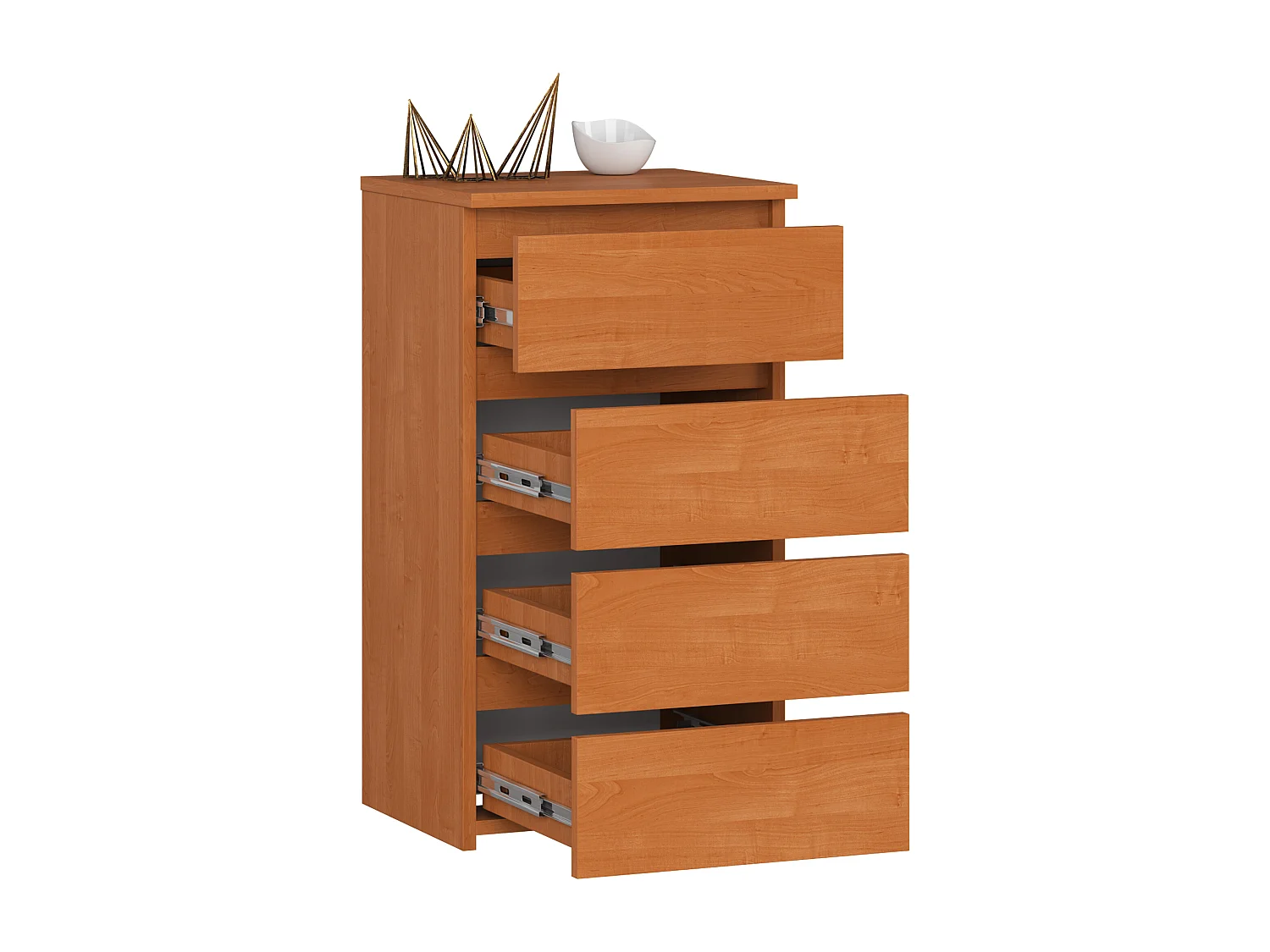Komoda AKORD CL4 Olcha 40 cm 4 szuflady kolor Olcha mat 40x35x74 cm 1953079