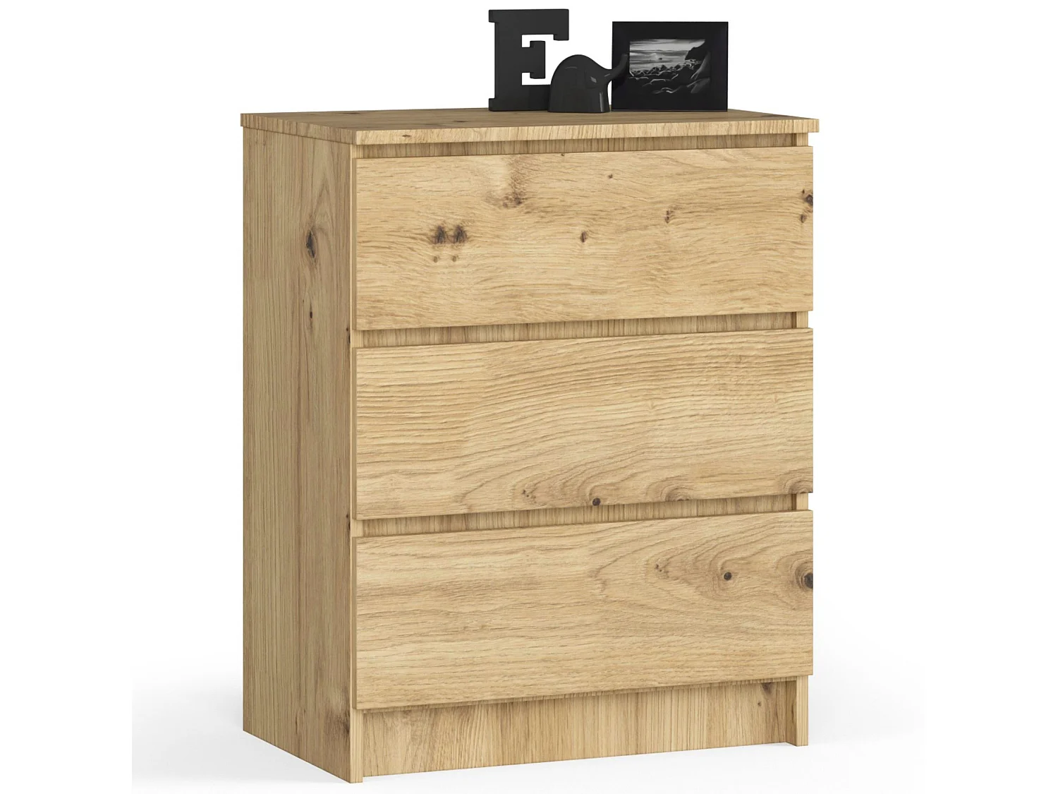 Komoda AKORD K60 Dąb Artisan 60 cm 3 szuflady kolor Dąb Artisan mat 60x40x77 cm 1952315 - obrazek 1