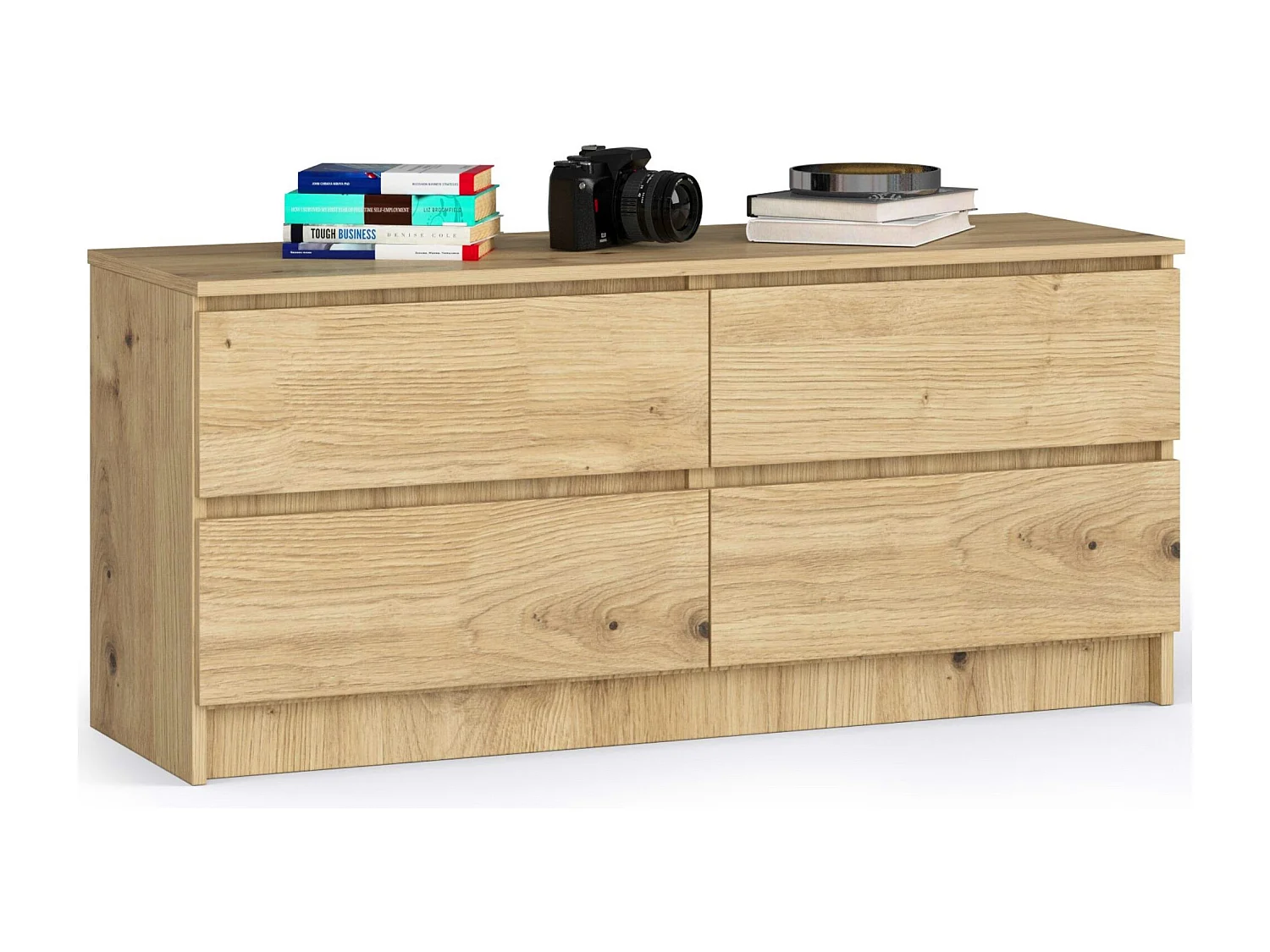 Komoda AKORD K120 Dąb Artisan 120 cm 4 szuflady kolor Dąb Artisan mat 120x40x55 cm 1953165 - obrazek 1
