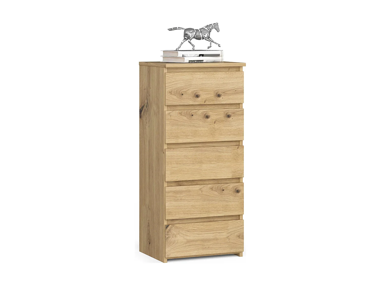 Komoda AKORD CL5 Dąb Artisan 40 cm 5 szuflad kolor Dąb Artisan mat 40x35x92 cm 1953015