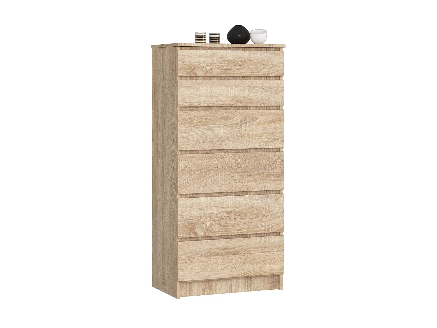 Komoda AKORD K60 Dąb Sonoma 60 cm 6 szuflad kolor Dąb Sonoma mat 60x40x130 cm 1952183 - obrazek 1