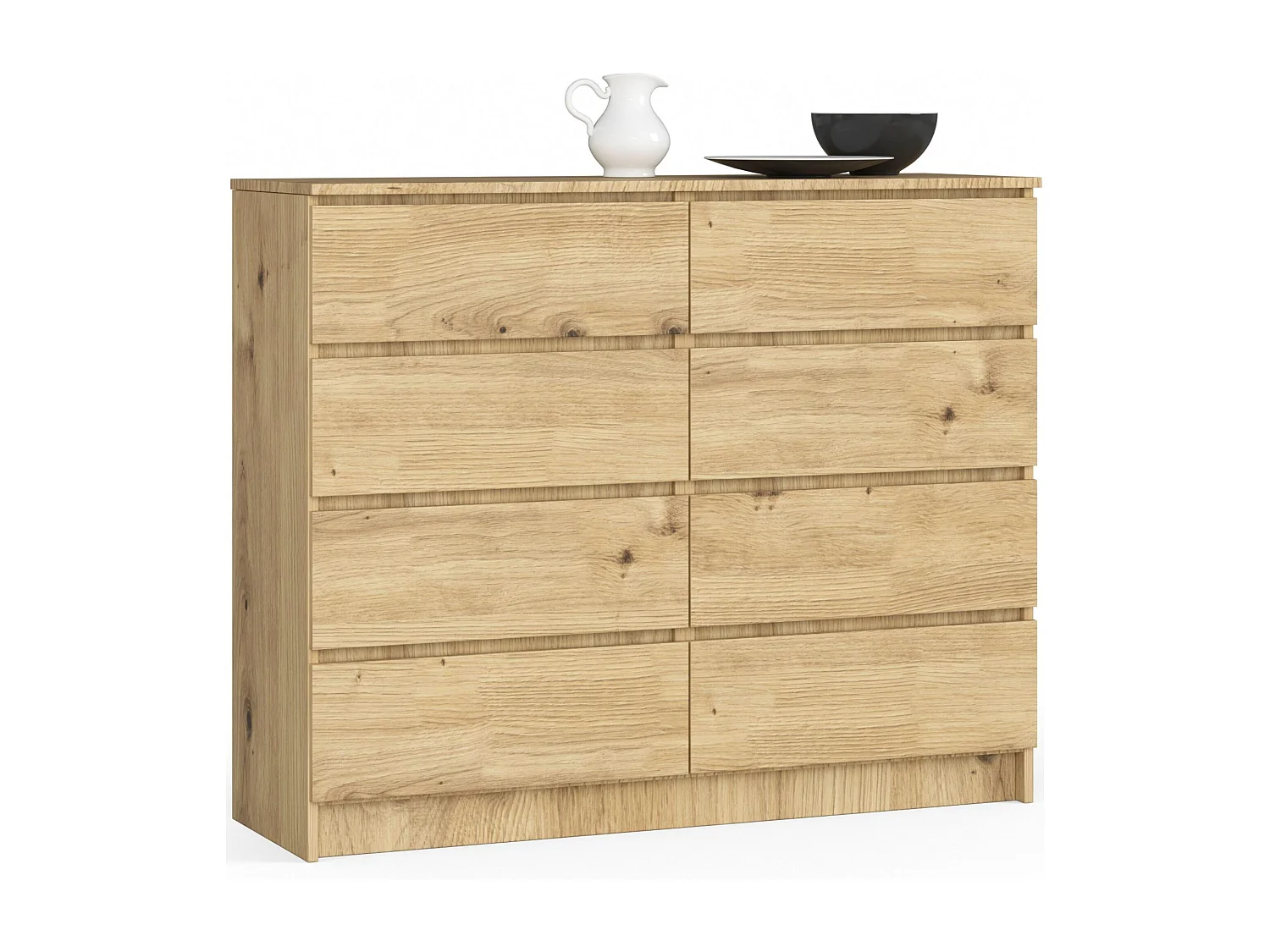 Komoda AKORD K120 Dąb Artisan 120 cm 8 szuflad kolor Dąb Artisan mat 120x40x99 cm 1952221 - obrazek 1