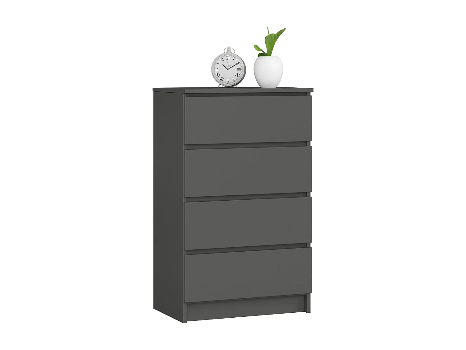 Komoda AKORD K60 Grafit Szary 60 cm 4 szuflady kolor Grafit Szary mat 60x40x99 cm 1952359 - obrazek 1
