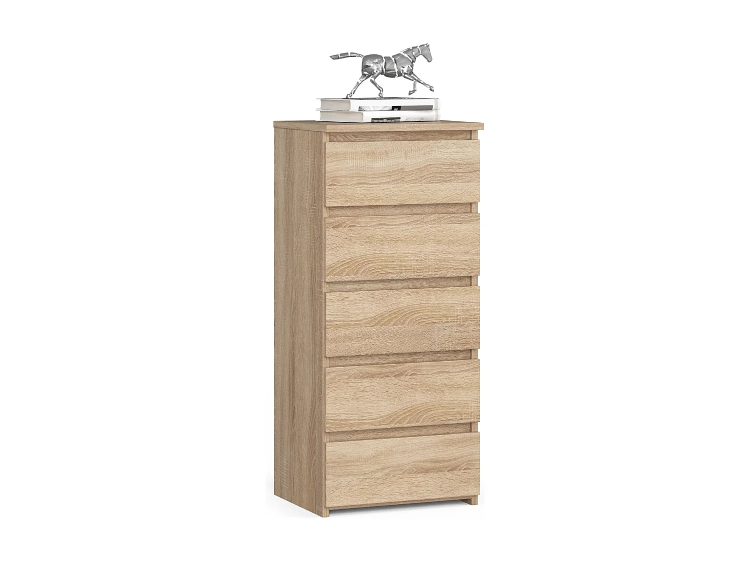 Komoda AKORD CL5 Dąb Sonoma 40 cm 5 szuflad kolor Dąb Sonoma mat 40x35x92 cm 1953123