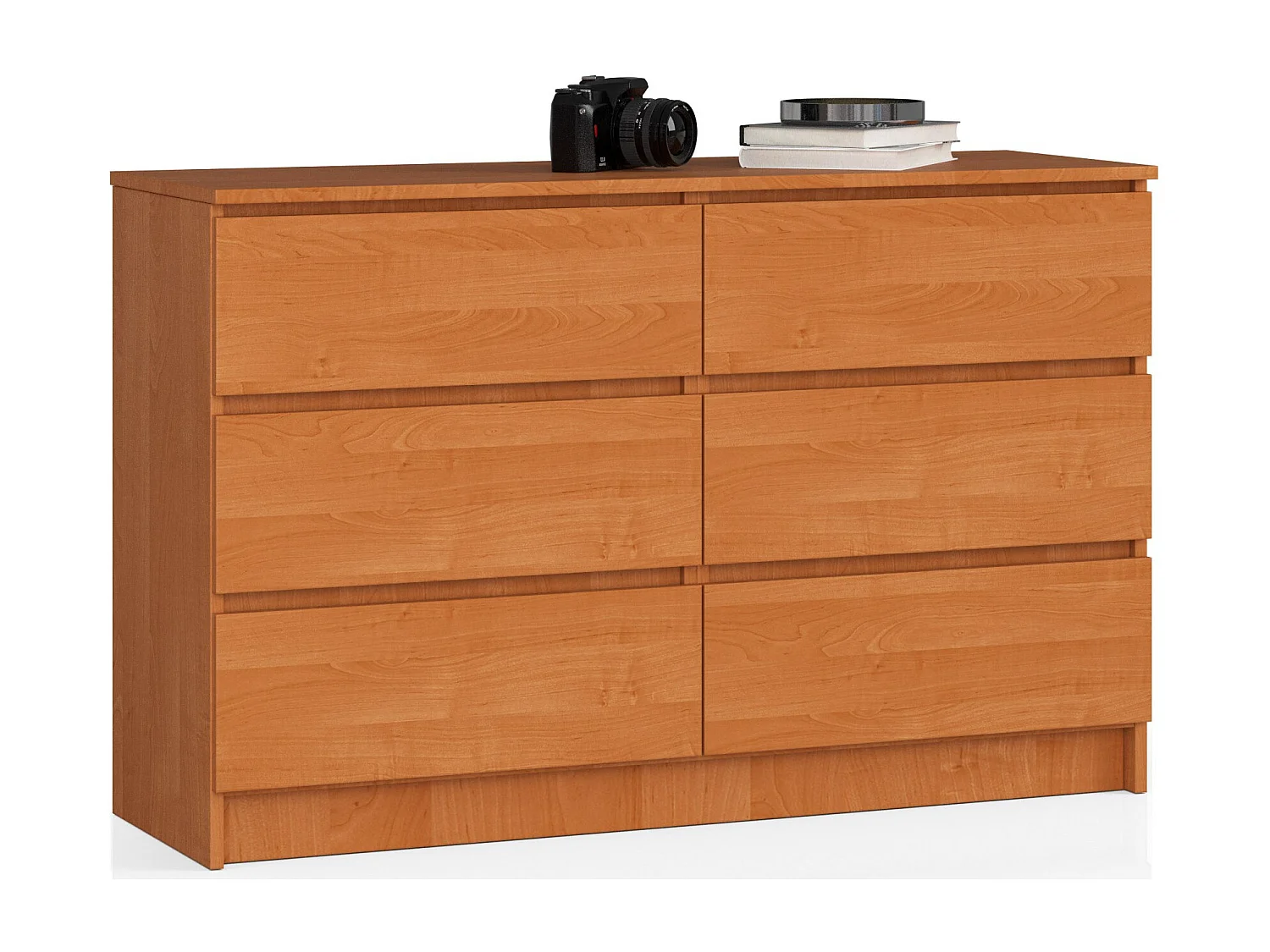 Komoda AKORD K120 Olcha 120 cm 6 szuflad kolor Olcha mat 120x40x77 cm 1952333 - obrazek 1