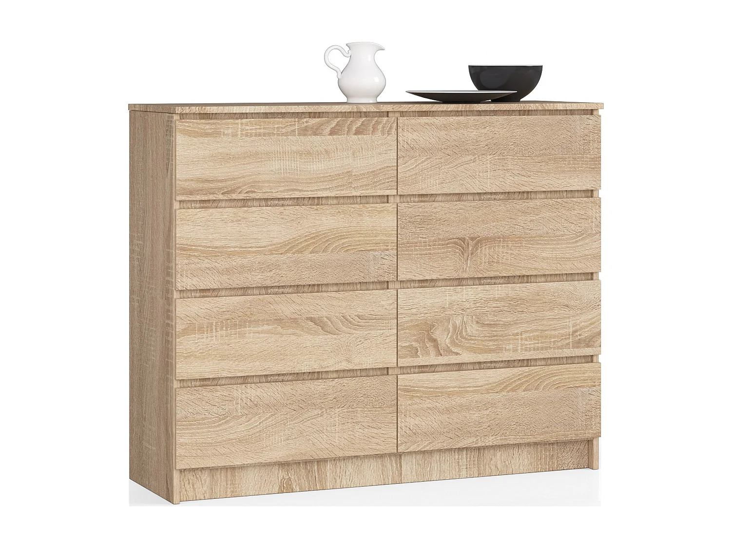 Komoda AKORD K140 Dąb Sonoma 138 cm 8 szuflad kolor Dąb Sonoma mat 138x40x99 cm 1952067 - obrazek 1